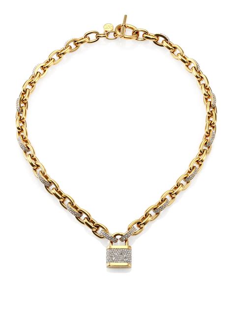 michael kors lock necklace|Michael Kors necklace sale.